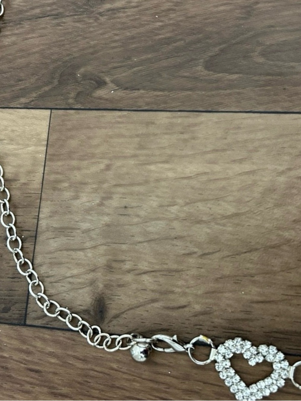 Silver Heart Crystal Link Belt - Picture 4 of 7
